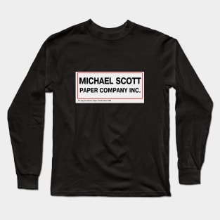 Michael Scott Paper Company Long Sleeve T-Shirt